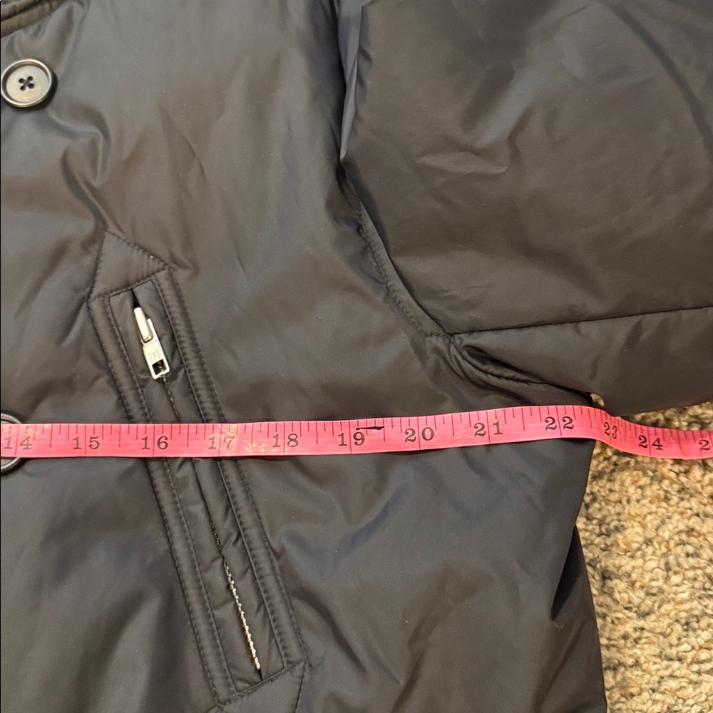 Gap Women's Black Long Nylon Parka large - Picture 10 of 12